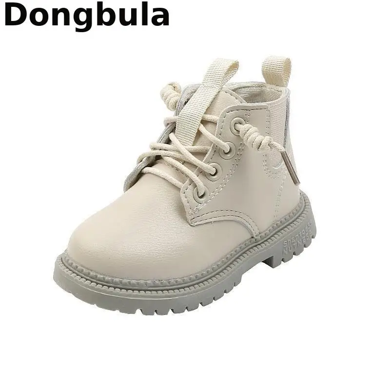 

1-6 Years Baby Toddler Boots Winter Kids Snow Boots For Boys Girls Cute Ankle Leather Warm Plush Children Martin Boots Non-slip