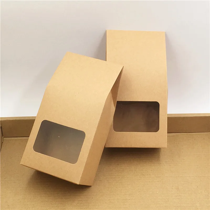 20 шт крафт подарочная коробка с окном свадебная вечеринка крафт-бумажная торт