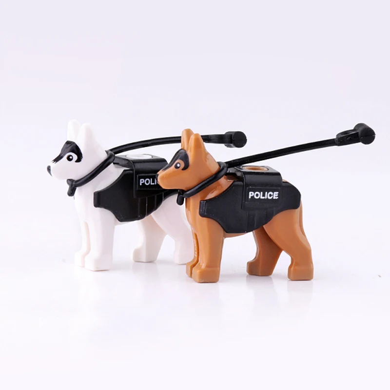 

City Accessories Patrol Dog Scout Dog Building Blocks Mini Police dog MOC SWAT City Military Swat parts Blocks Educational Toys
