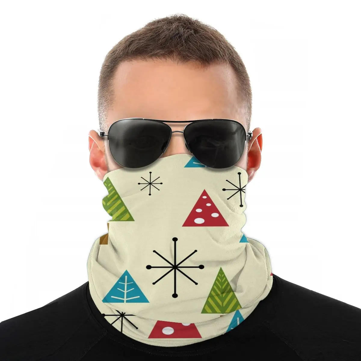 

Christmas Trees Scarf Neck Face Mask Unisex Halloween Neck Gaiter Seamless Bandanas Dustproof Headband Outdoor Camping