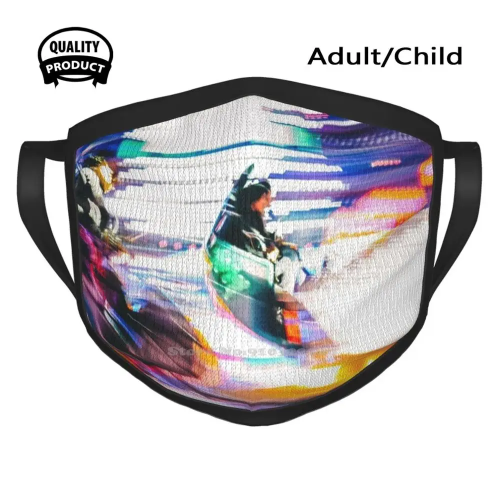 

Дышащая хлопковая маска для лица Warp Speed At The Fairground, маска для лица, цвет 20S 80S Hall, осенняя ярмарка, Базельская ярмарка Fargriund Ride