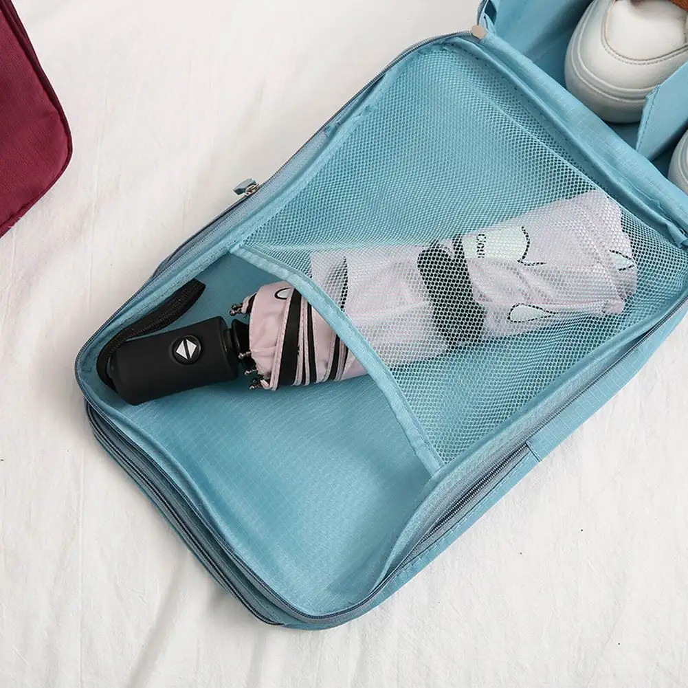 

Travel Shoe Bags with Two-way Zippers Three Layers Water Resistant Portable Travel Shoe Organizer for Men Women