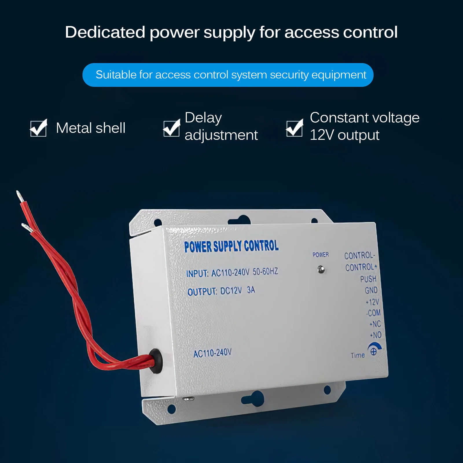 Access Control Device Machine Power Supply 3A/AC 110~240V DC 12V New Door System Switch For RFID Fingerprint | Безопасность и