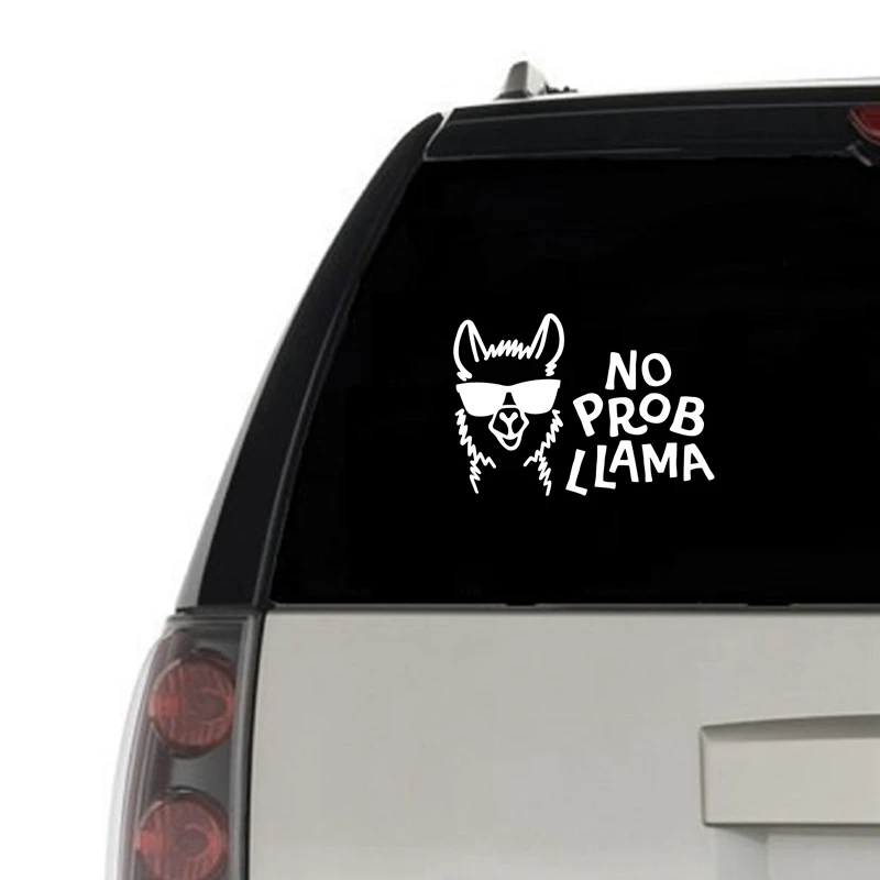 Виниловая наклейка No Prob Llama в солнцезащитных очках украшение на окно автомобиля