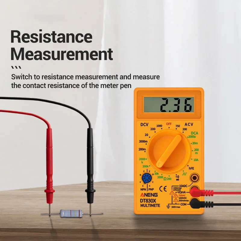 DT830 Цифровой мультиметр Вольтметр Амперметр Омметр DC10V ~ 1000V 10A AC 750 В Ток Тесты er