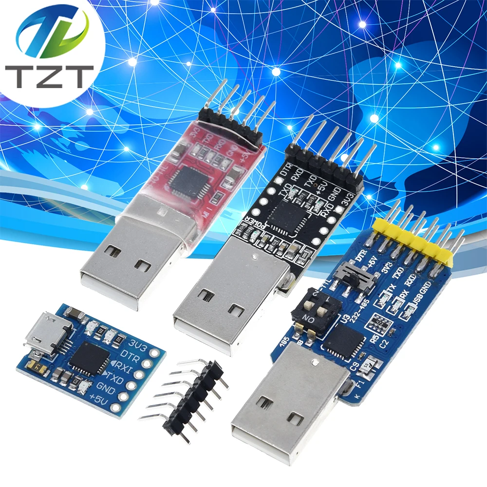 CP2102 USB 2 0 к UART TTL 5 контактный модуль разъема последовательный преобразователь STC