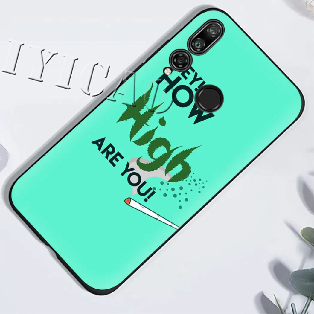 Art Smoke Weed черный мягкий чехол для телефона huawei P30 P20 P10 P9 P8 Lite Pro P Smart Z Plus 2019 |
