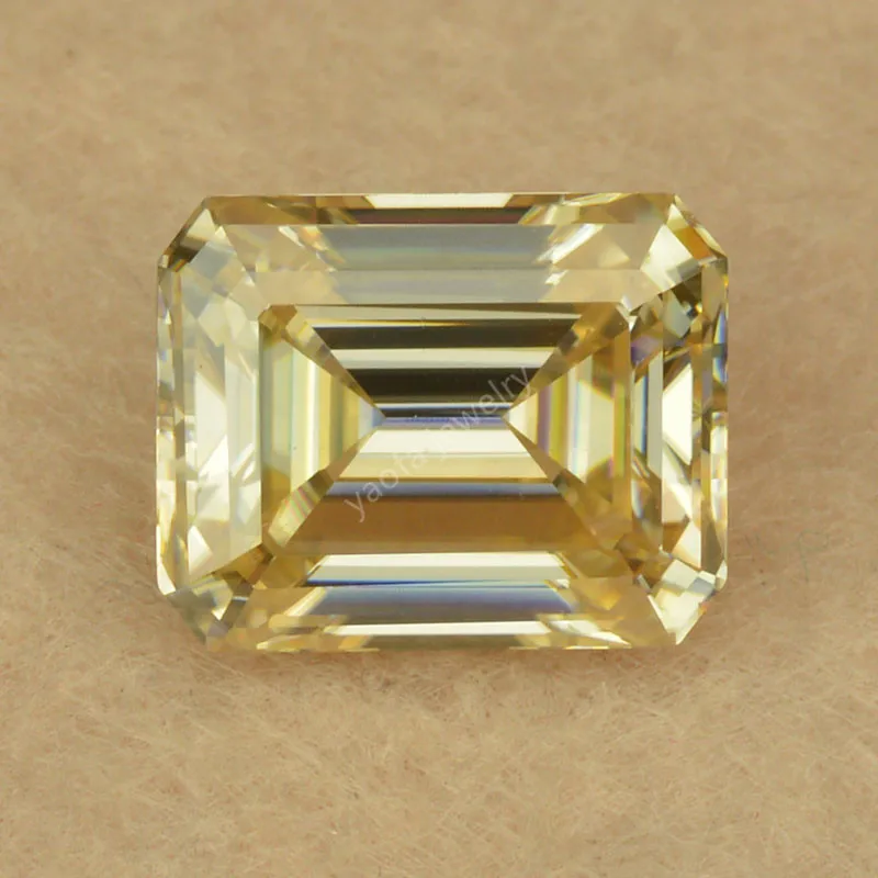 Распродажа основной цвет глубокий светлый шампанского желтый муассанит камень