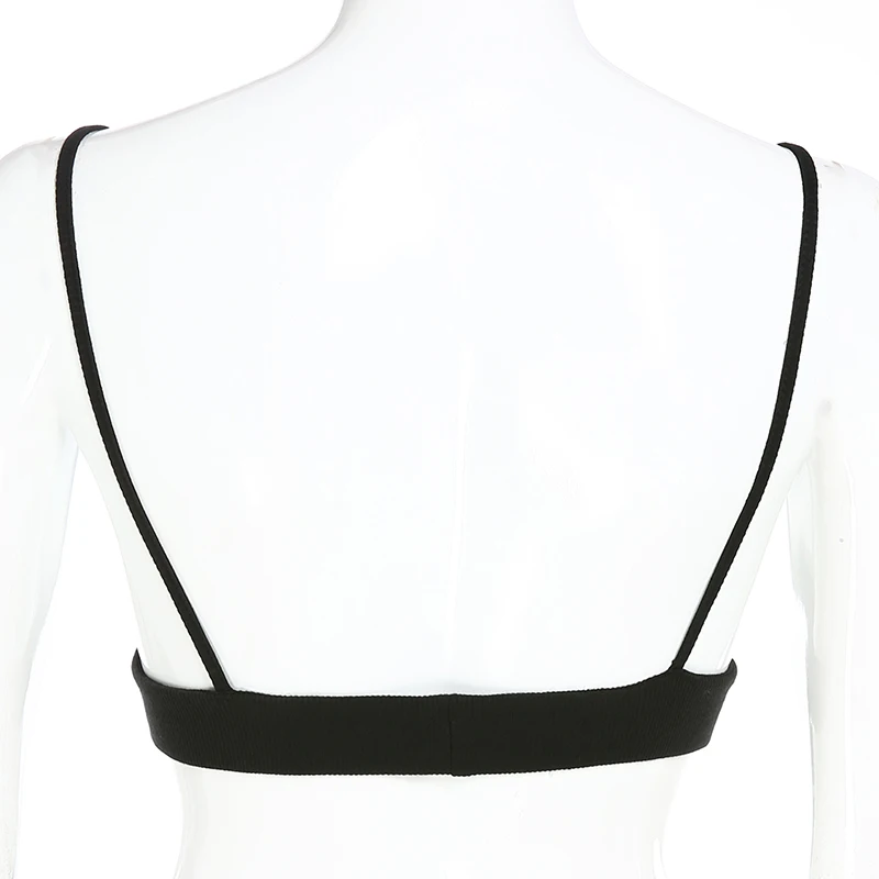 Женский короткий топ без рукавов готический Топ в стиле Харадзюку с открытой