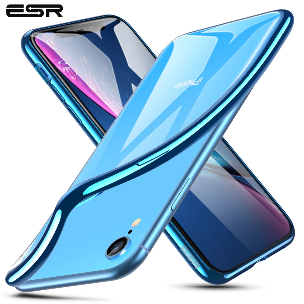 ESR чехол для iPhone XR полное покрытие ультра тонкий мягкий ТПУ рамка роскошный