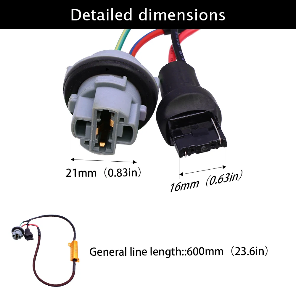 YUNPICAR 7440 T20 50 Вт 6Ohm светодиодный для легких нагрузок резистор фиксированный светодиодный фонарь противотуманная фара быстрая супер вспышка поворотные световые сигналы