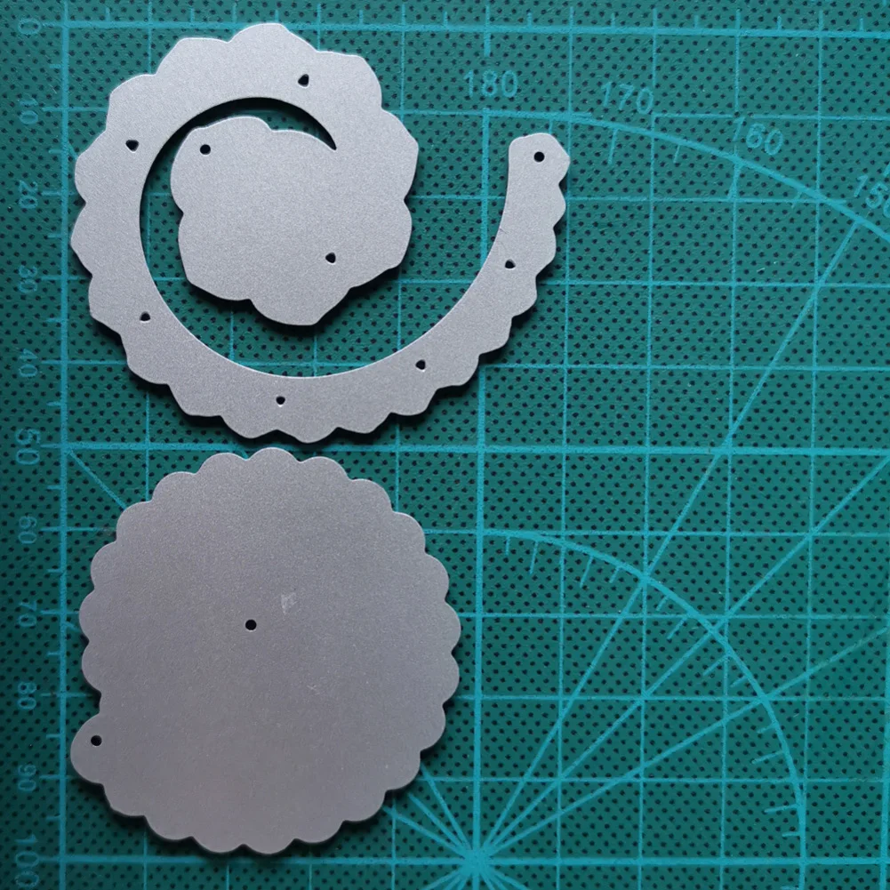 2 шт кружева край Круг рамка металла резки трафареты для DIY скрапбукинга альбом