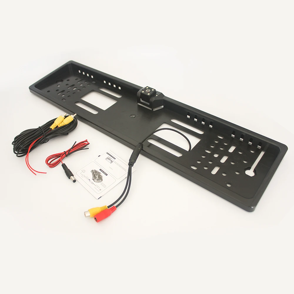 

European license plate frame, LED4 light camera, European license plate frame with LED reversing camera