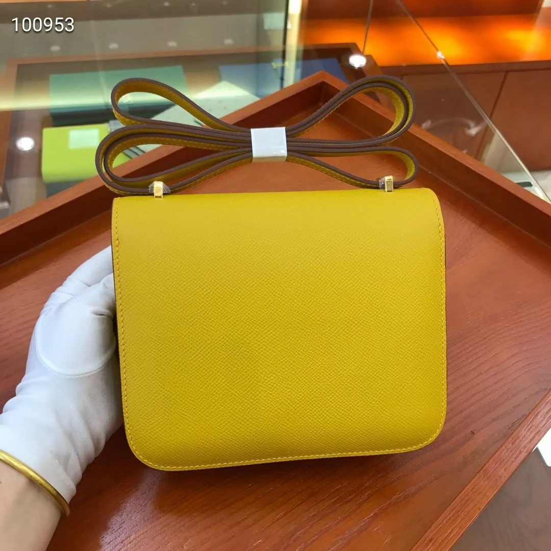 

Handmade kang kang bag leather palm palm diagonal across the single shoulder female bag H button stewardess bag small square bag