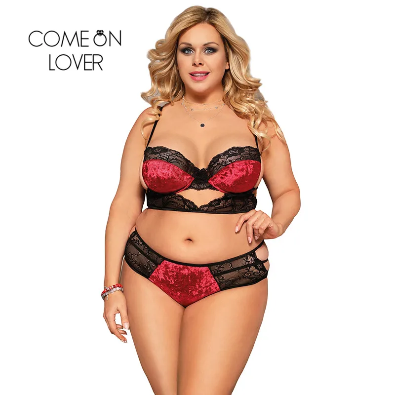 Comeonlover кружева Для женщин с застежкой спереди в стиле пэчворк мягкий бархат