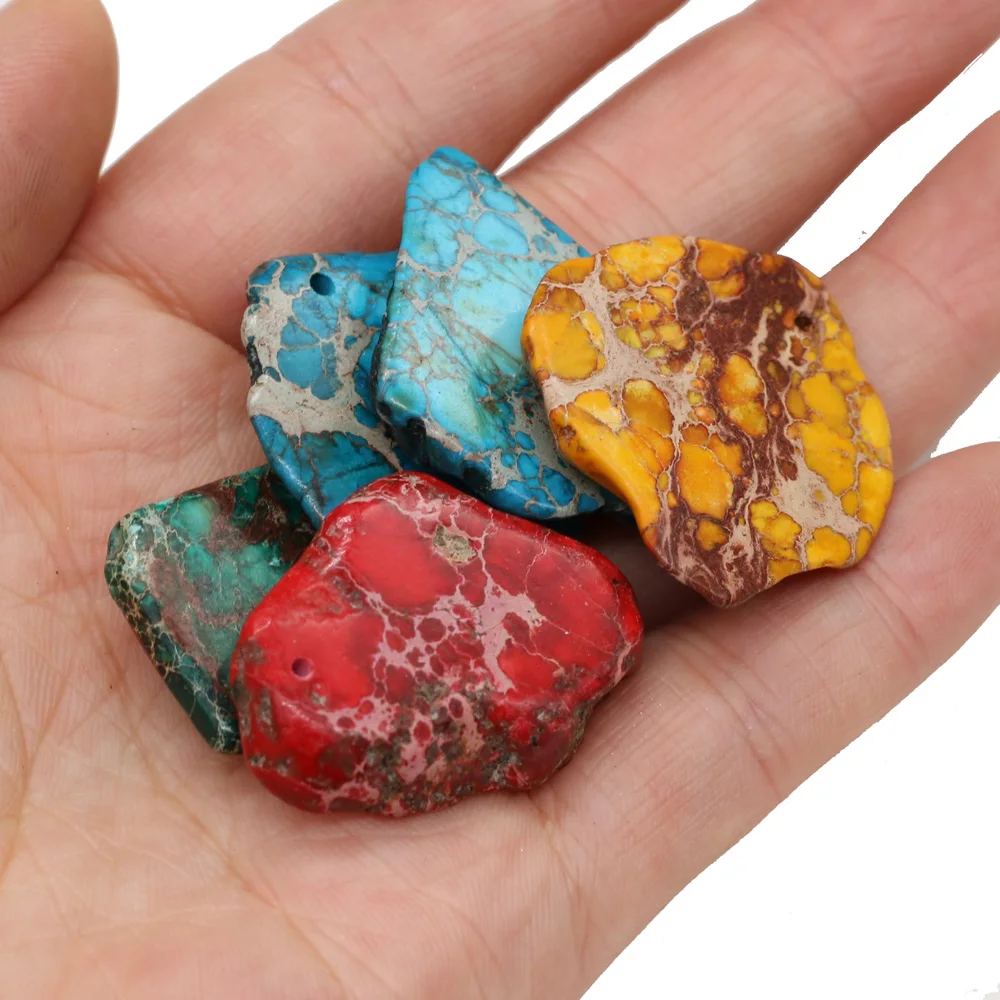 

Natural Semi Precious Stone Pendant Imperial Stone Irregular Shape Making Necklaces Bracelets And Earrings For DIY