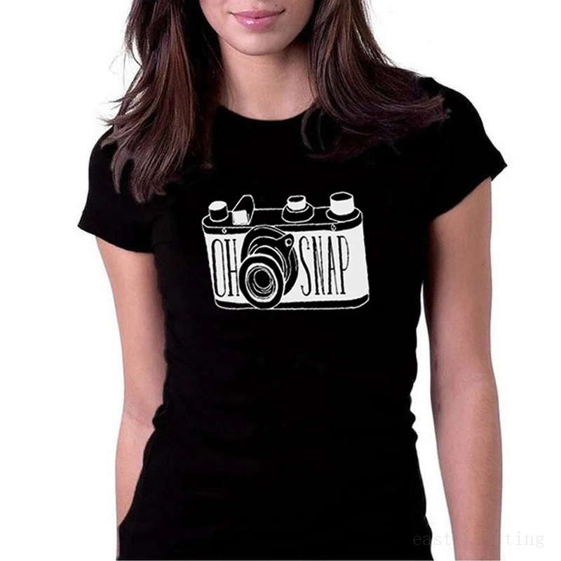 Женская летняя повседневная рубашка женская футболка для фотографии подарок