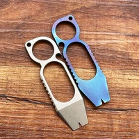 titanium key chain pendants bottle opener wrench crowbar edc multi function tools