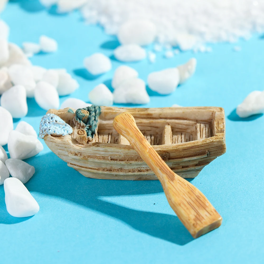 1 комплект маленькая лодка и весло маленькое украшение DIY материал микро пейзаж