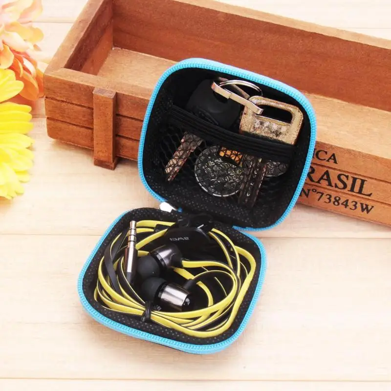 Квадратный чехол из ЭВА 80*80*30 мм коробка для хранения наушников и кабелей