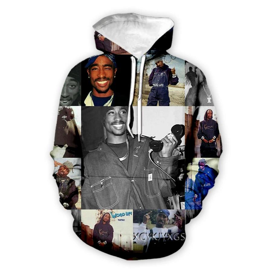 Xinchenyuan Tupac 2Pac одежда с 3D принтом модная Толстовка длинным рукавом толстовки