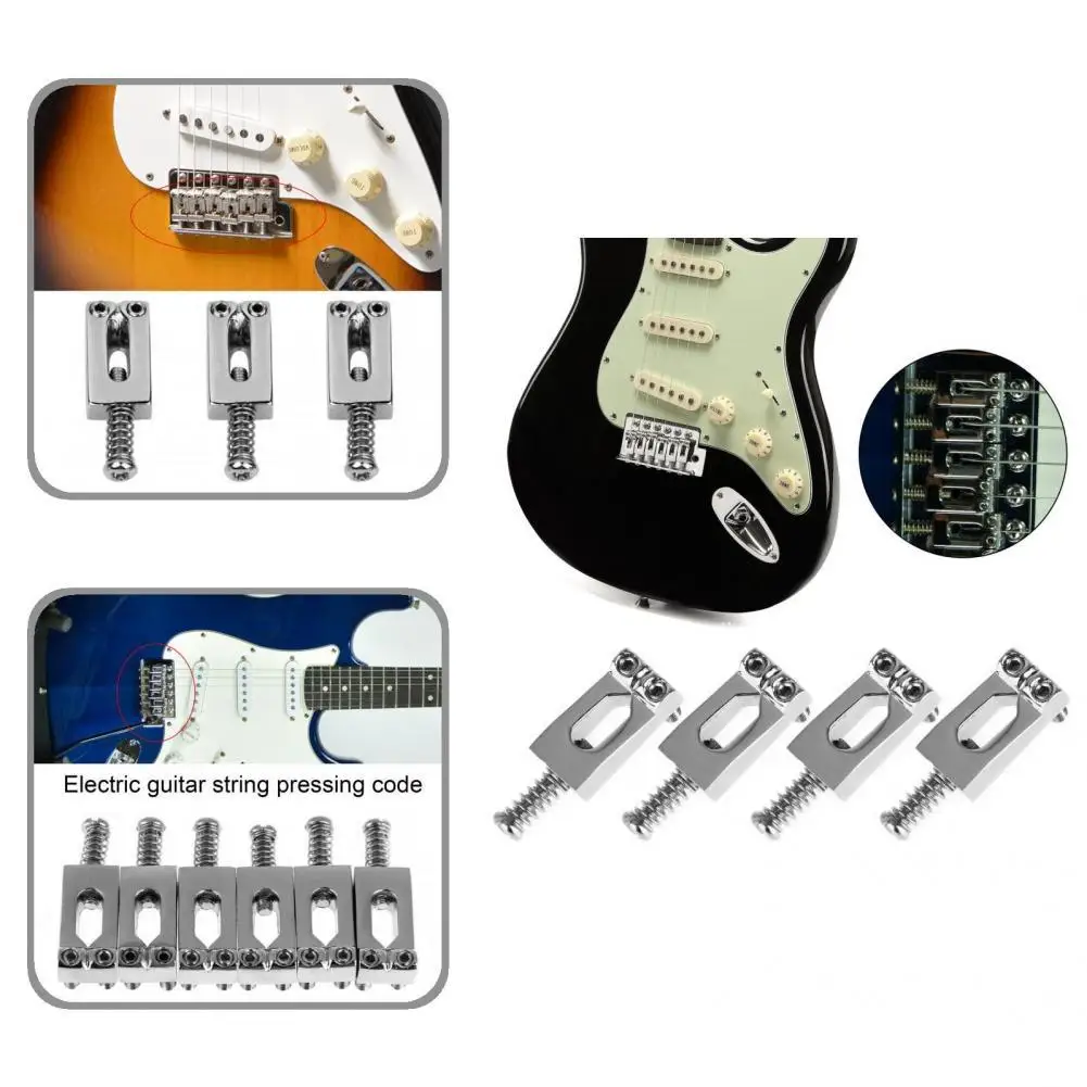 

Long Lifespan 6Pcs/Set High Quality Lightweight Guitar Bridge Saddle Fixing Tightly Instrument Supplies