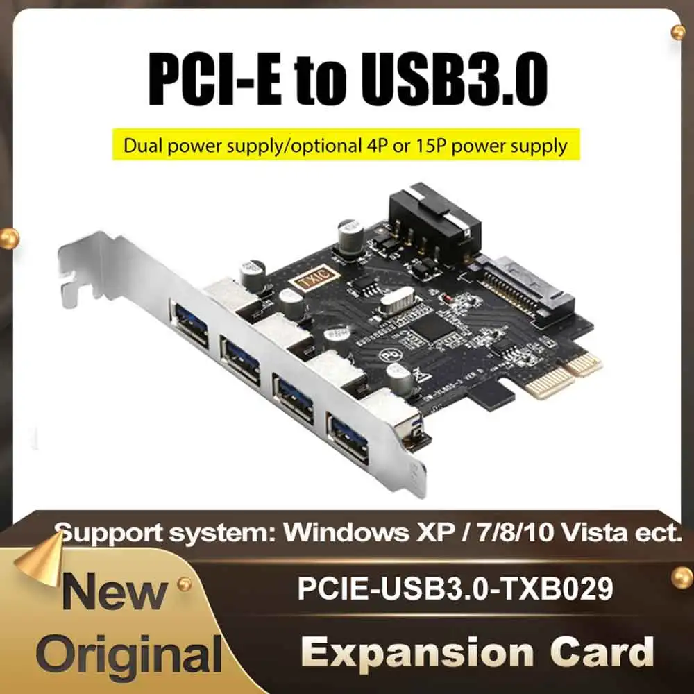 

Плата расширения PCI-E на USB 3,0, 5 Гбит/с, 4 порта