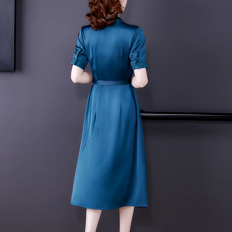 Женское винтажное атласное платье средней длины красное элегантное однотонное