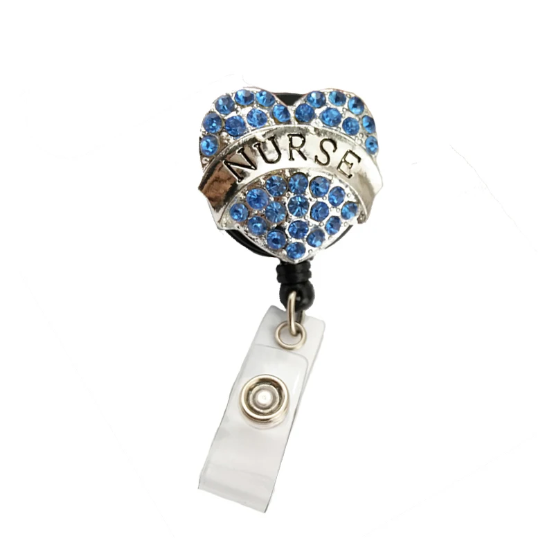 20 штук смешанные Цвет с украшением в виде кристаллов значок медсестры держатель