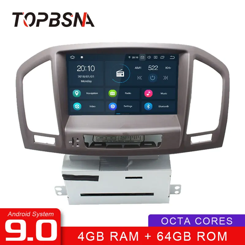 Topsna Android 9,0 автомобильный dvd-плеер для Opel Vauxhall INSIGNIA 2008 2009 2010 2011 wifi Мультимедиа gps стерео 2 Din автомагнитола RDS
