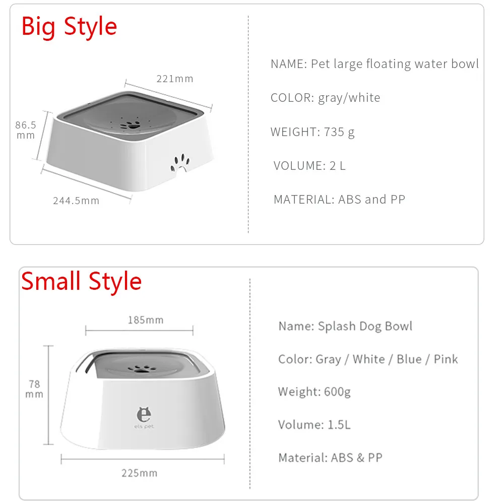 2021 питьевая вода для собак чаша 2L плавающий не ночное недержание мочи рот кошачья