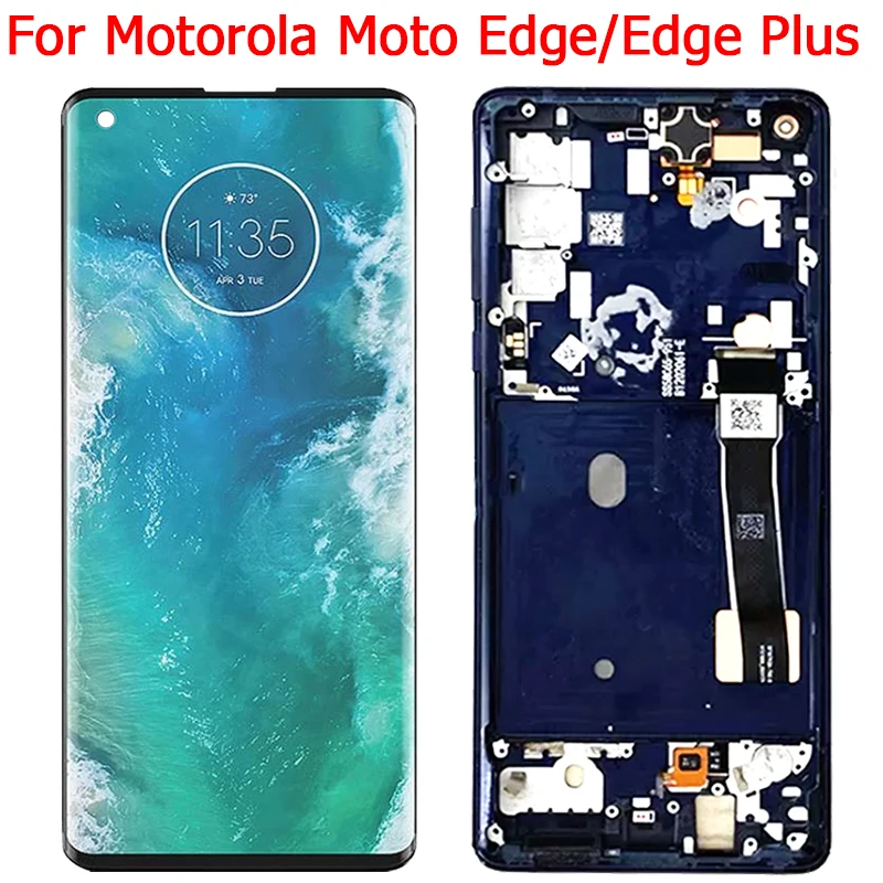 Оригинальный ЖК-дисплей для Motorola Edge + Plus с рамкой и сенсорным экраном 6 7 дюйма Moto Φ