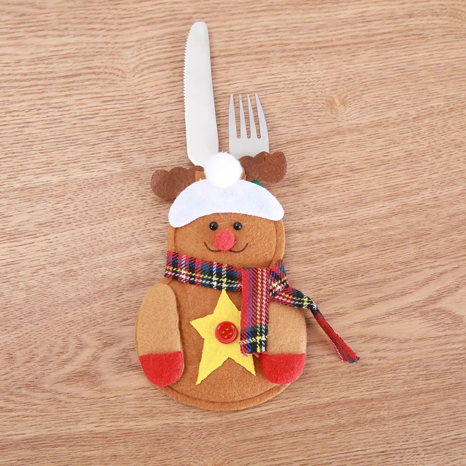 Behogar 4 шт. Милая Пижама с рождественским принтом пижама Ножи вилка Столовые