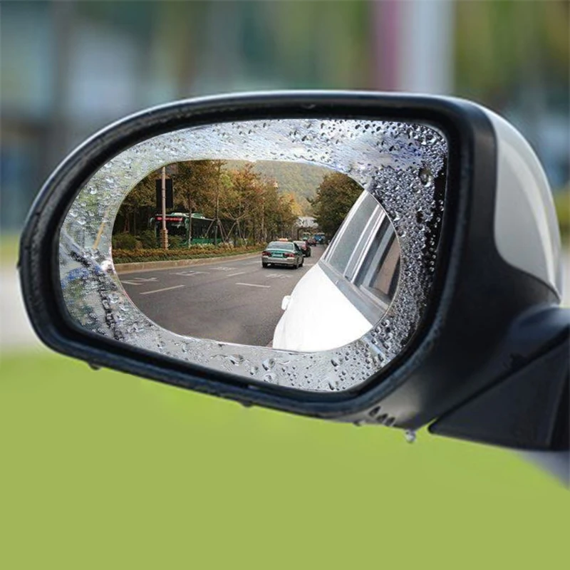 

Car rearview mirror Rainproof Film Anti-fog film Clear Protective Sticker Anti-Scratch Waterproof Mirror Window Film 6 Pcs