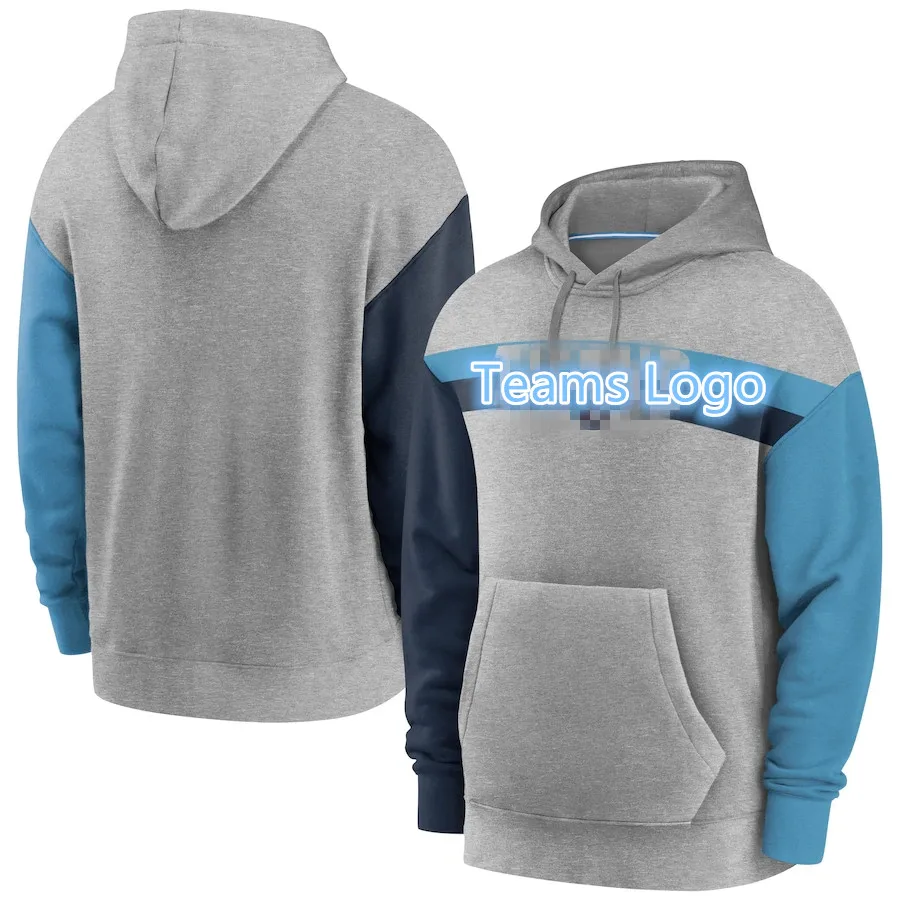 

Custom Stock all teams US Size Men Heathered Gray Fan Gear Heritage Tri-Blend Pullover Hoodie Performance pocket Sweatshirt