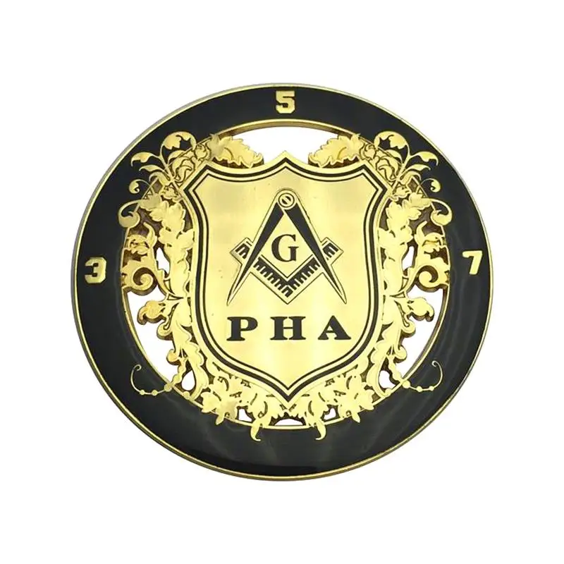 PHA Masonic Car Emblem Auto Truck Motorcycle Square And Compass Decal Sticker Badge