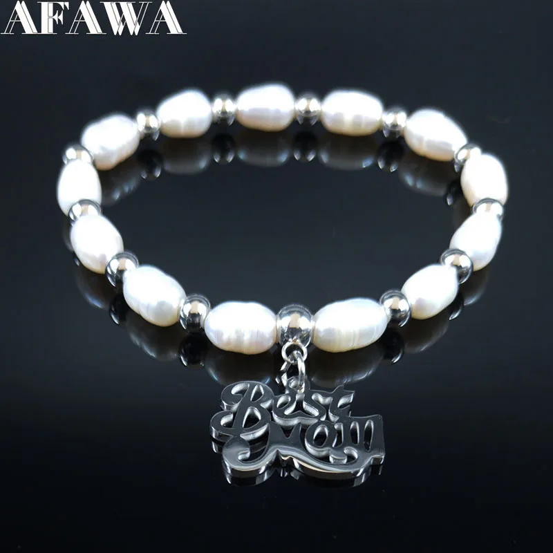 2021 Лучшая Мама отбирает первоклассный пресноводный жемчуг браслеты из