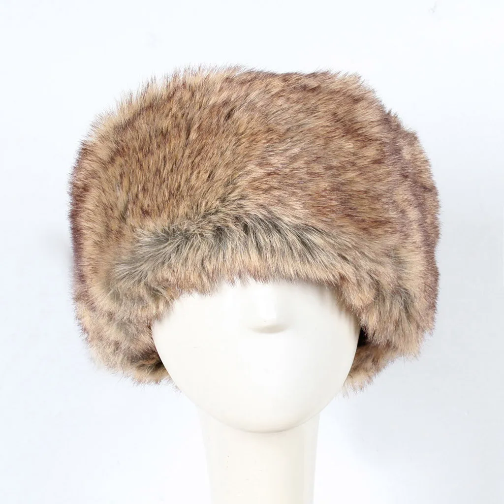 Модная женская зимняя шапка Теплый головной убор из искусственного меха для