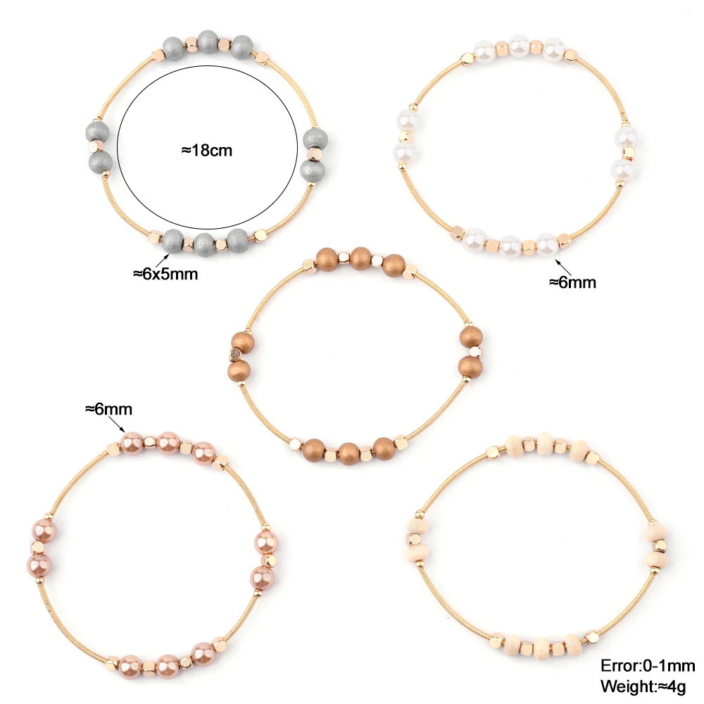 Новинка женские весенние браслеты BOJIU из стали золотого цвета белые коричневые с