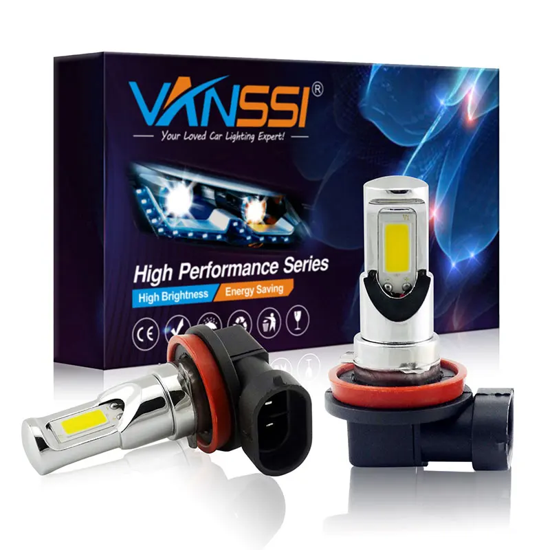 VANSSI 2 шт. H8 H11 светодиодный лампы H16 H10 9145 HB3 9005 HB4 9006 автомобильный противотуманный