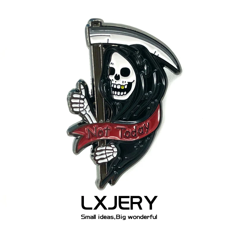 LXJERY значок смерти на рюкзак Милая не сегодня брошь булавки для одежды Брошь