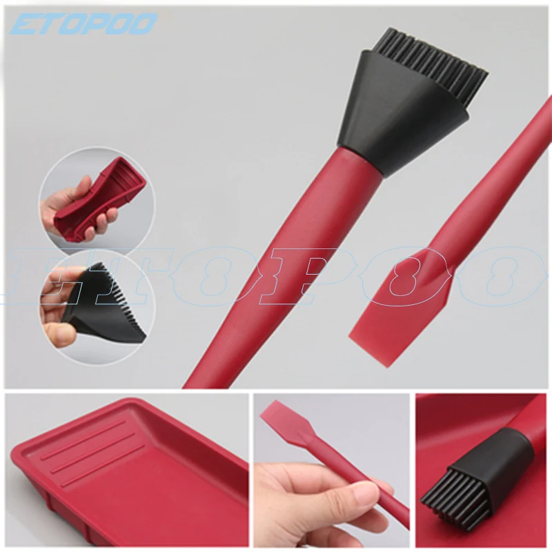 4 шт./лот силиконовая щетка для волос мягкая резиновая деревообрабатывающая