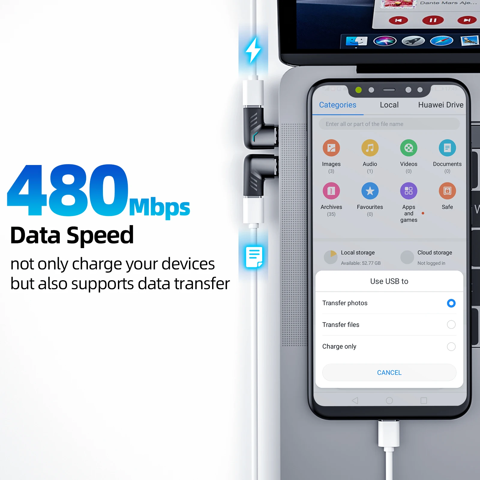 ANMONE 100 Вт Usb C Магнитный адаптер типа Быстрая зарядка Type преобразователь кабель