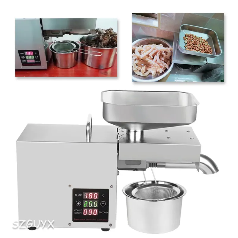 

Stainless steel intelligent temperature regulating oil press/home oil press/commercial oil press/small household oil pres