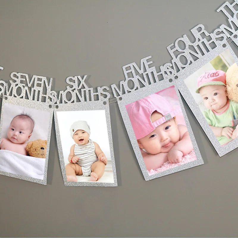 Фоторамка баннеры стена на 1 й день рождения детский душ украшения для дня