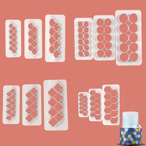 Пластиковые режущие формы для глины, 3 шт.