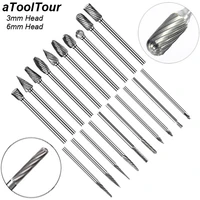 3mm shank rotary burr rasp file carving grinder abrasive tools tungsten carbide burr alloy bits milling cutter for metal wook