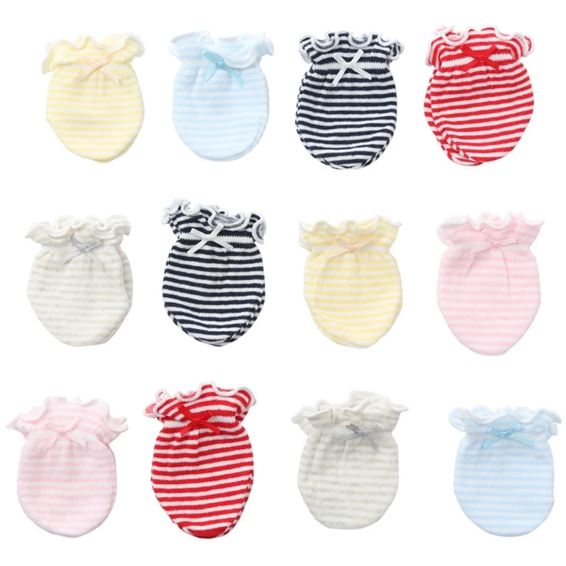 

2 Pairs Fashion Baby Anti Scratching Gloves Cotton Newborn Infant Protection Face Mittens