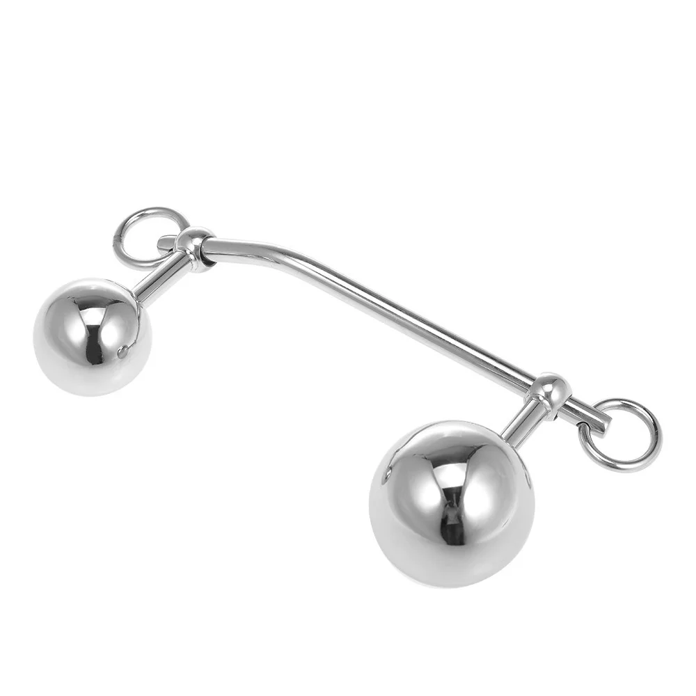 Женский анальный Вагина двойные шарики заглушка в стальной целомудрия мяч