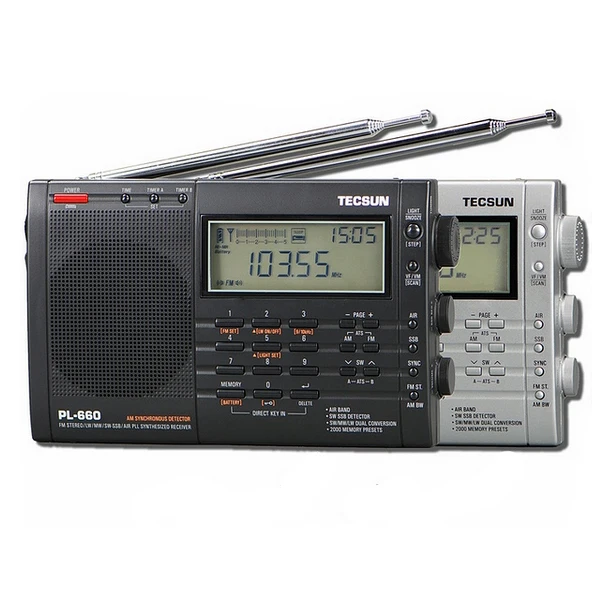 TECSUN PL-660 радио PLL SSB VHF AIR Band радиоприемник FM/MW/SW/LW с двойным преобразованием PL660 |
